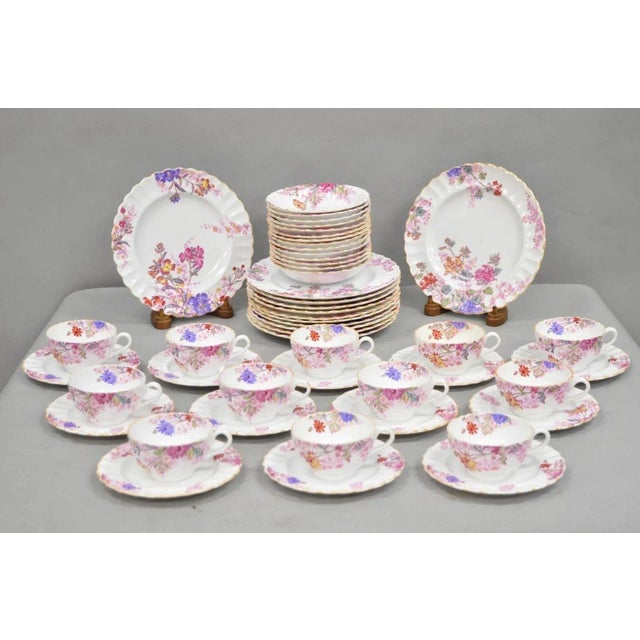 Mid 20th Century Spode England "Chelsea Garden" Bone China Porcelain Dinner Set of 51 Pc For Sale - Image 13 of 13