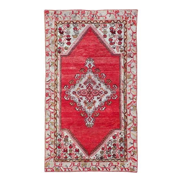 Galerie Shabab Collection Mid-20th Century Turkish Oushak Accent Rug For Sale