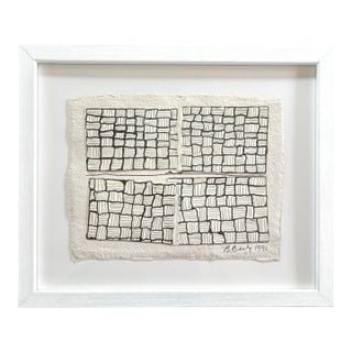 Barbara Beck 1991 Ink on Paper, Cut Paper Collage - Signed/Dated For Sale
