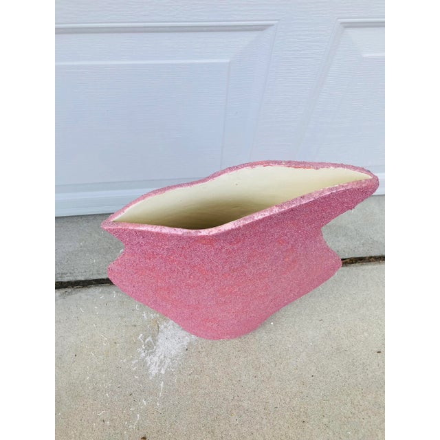 1990s Post Modern Large Textured Vase For Sale - Image 5 of 8