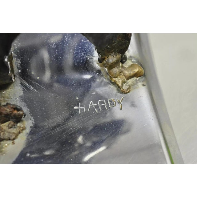 Late 20th Century Vintage Brutalist Mid Century Steel Metal Family Table Sculpture Signed Hardy For Sale - Image 10 of 12