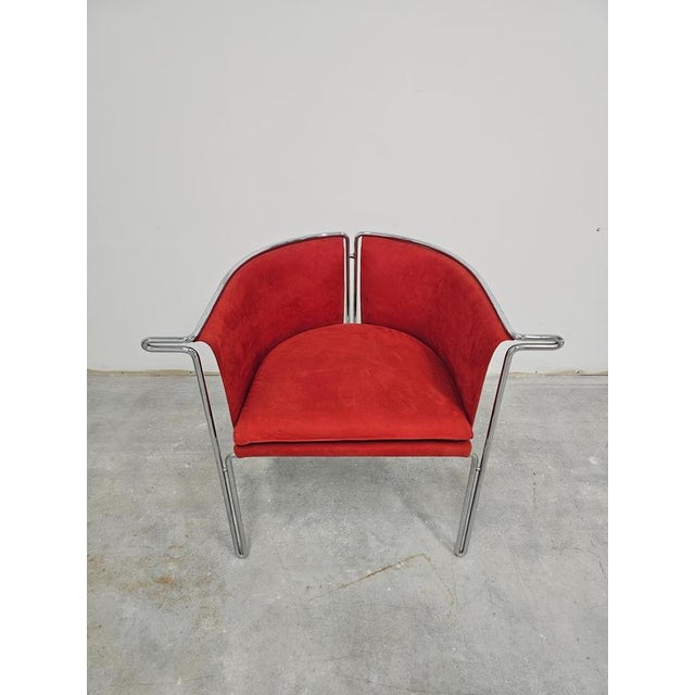 Set of Entelechy Series Side Chairs attributed to John Portman for Saporiti, 1980s For Sale - Image 6 of 15