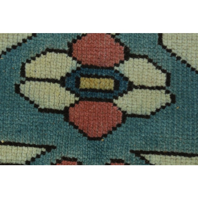 1970s Vintage Turkish Oushak Handmade Wool Cotton Pink Area Rug For Sale - Image 11 of 11