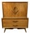 Unique Mid-Century Modern High-Boy Chest W/ Sculpted Handles For Sale