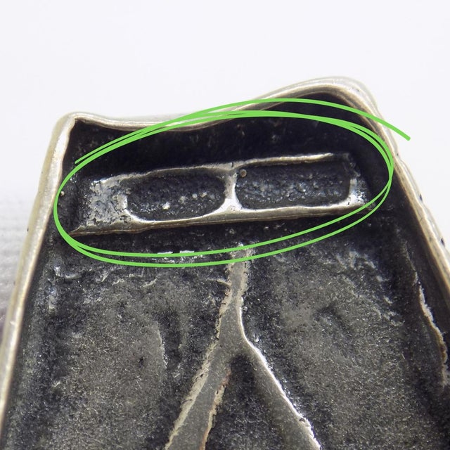 Vintage Italian Silver Hunter with Dog Fireplace Miniature Figurine, 1970s For Sale - Image 10 of 14