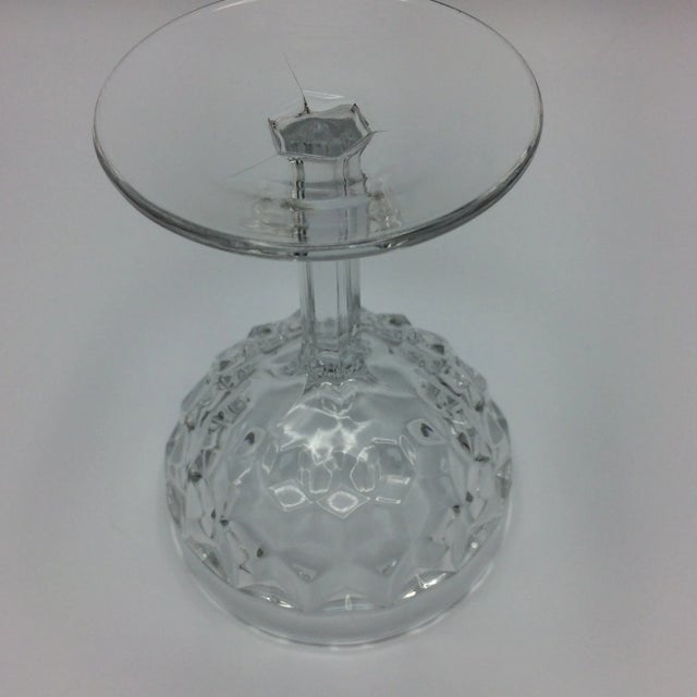 Fostoria American Clear Champagne or Tall Sherbet Pressed Glasses - Set of 7 For Sale - Image 9 of 13