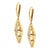 Contemporary 14K Yellow Gold 5/8 Cttw Diamond Geometrical Pillar Drop and Dangle Earrings (G-H Color, SI1-SI2 Clarity) For Sale - Image 3 of 5
