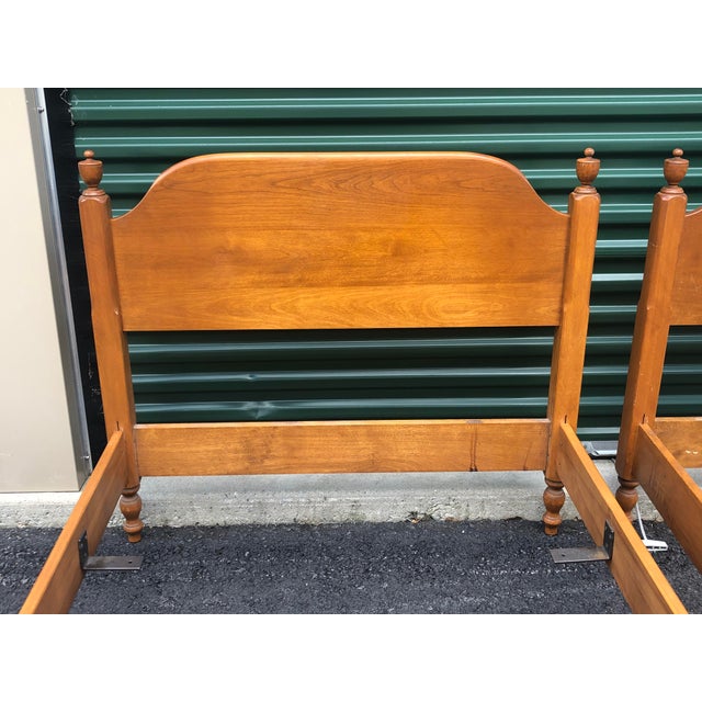 Vintage Heywood Wakefield Solid Maple Twin Beds a Pair Chairish