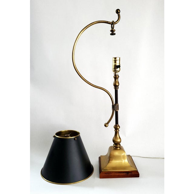 1970s Lamp French Bouillotte Style & Solid Brass Shade For Sale - Image 5 of 13