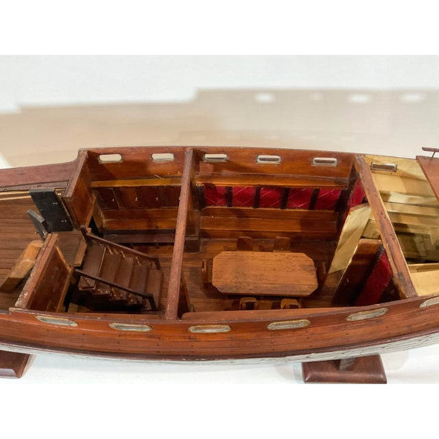 1940s Classic Antique Yacht Model For Sale - Image 5 of 12