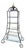 Vintage French Iron Pagoda Glass Shelf Graduated Étagère - Maison Jansen Style For Sale