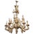 19th Century Italian 2-Tier Capodimonte Porcelain Chandelier with Roses For Sale