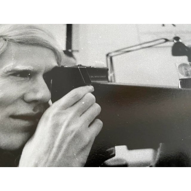 Italian Vintage Sandro Becchetti 'Andy Warhol - 1980' Vintage Silver Gelatine Photograph For Sale - Image 3 of 7