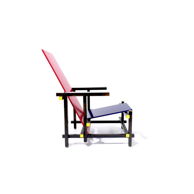 Vintage Red and Blue Chair by Gerrit Thomas Rietveld for Cassina, 1970s For Sale - Image 15 of 18
