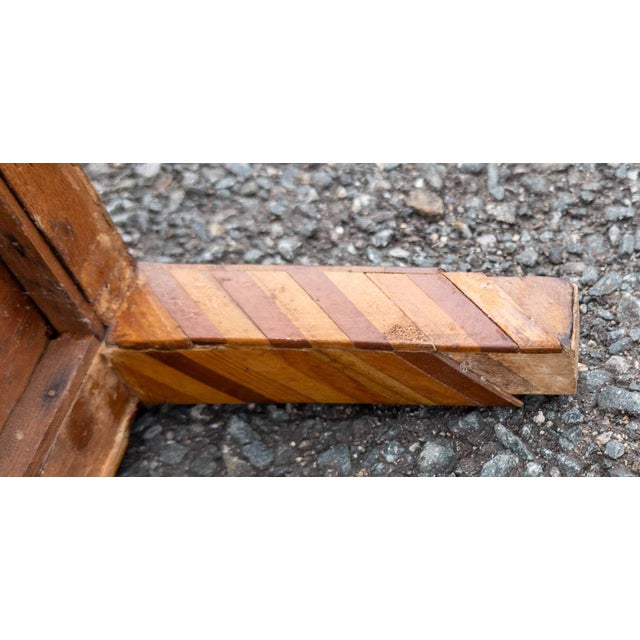 19th or 20th Century American Folk Art Marquetry Etagere Table Stand For Sale - Image 15 of 16