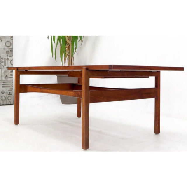 Wood One Drawer Rectangle Shape Teak Danish Mid-Century Modern Coffee Table For Sale - Image 7 of 13