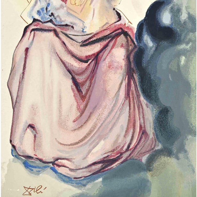 Beatrice Solves Dante’s Doubts - "The Divine Comedy" - Song 4 - Paradise is a woodcut print realized in 1963 for a series...