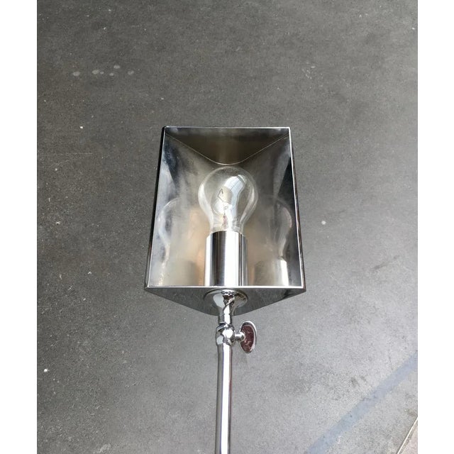 Vintage German Hollywood Regency Style Chrome Floor Lamp by Florian Schulz, 1970s For Sale - Image 4 of 18