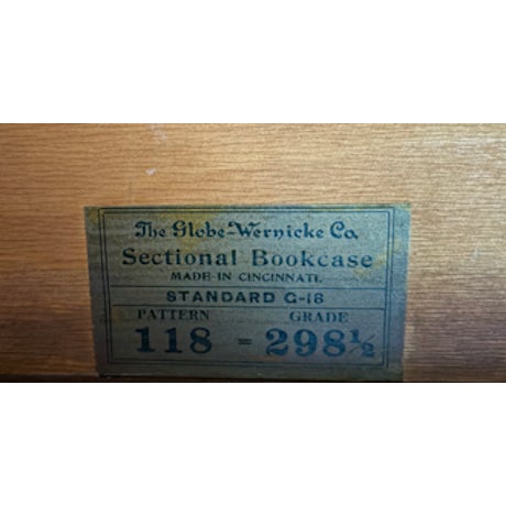 Traditional Antique Globe-Wernicke Quarter-Sawn White (Tiger) Oak Barrister Bookcase With Rare Drawer Base, Grade 298 ½ For Sale - Image 3 of 10