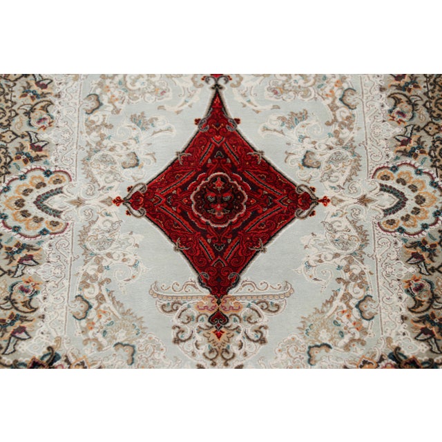 Rug & Kilim’s Modern Classics Rug With Red Medallion For Sale In New York - Image 6 of 8