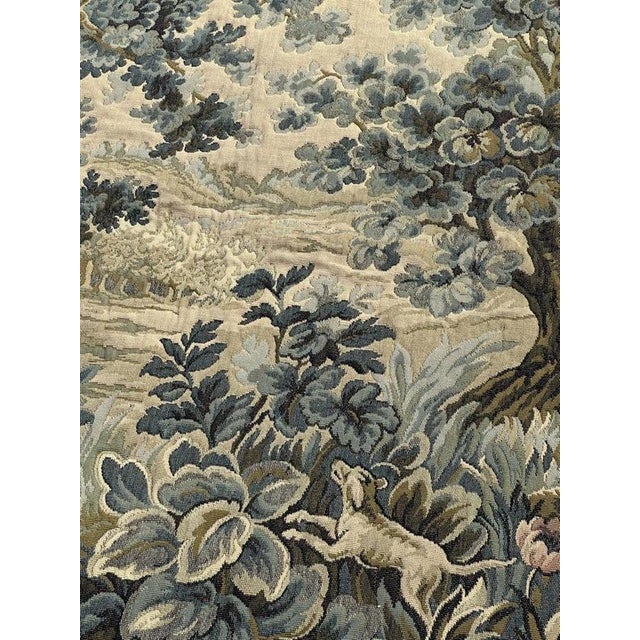 Mid-Century French Jacquard Tapestry in the style of Aubusson, 1960s For Sale - Image 11 of 18