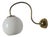 Art Deco Metal Wall Lamp, Poland, 1950s For Sale