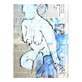 Martha Holden "French Woman" Drawing on French Paper For Sale