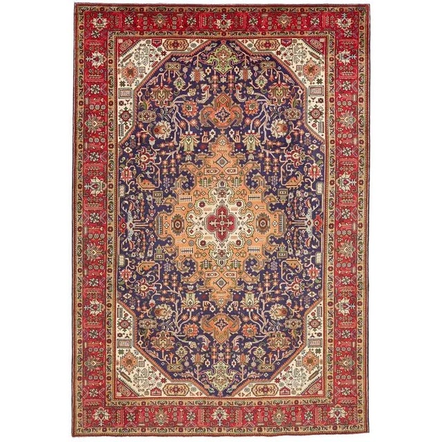 Middle Eastern Hand-Knotted Tabriz Rug For Sale - Image 11 of 11