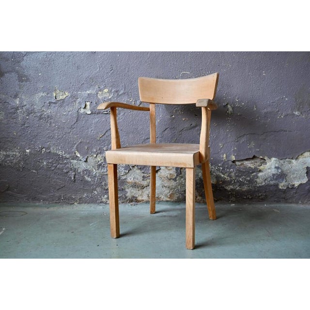 Patinated Wood Desk Chair, France, 1950 For Sale - Image 13 of 13