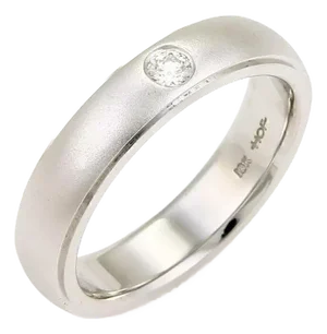 Hearts on Fire Duet Satin Diamond 18k White Gold Band Ring - Size 9