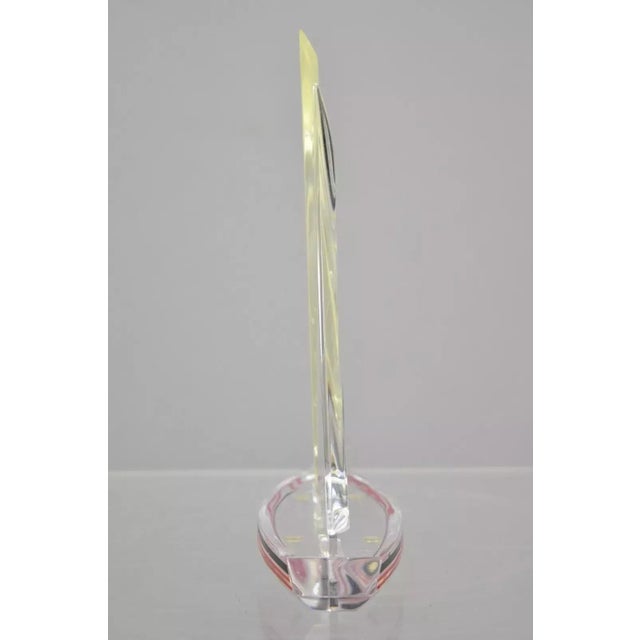 Plastic Vintage "J. Fenri Mid Century Modern Style Lucite Sculpture of Sailboat For Sale - Image 7 of 12