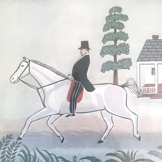 Green Vintage Framed Regency Illustrations - a Pair For Sale - Image 8 of 11