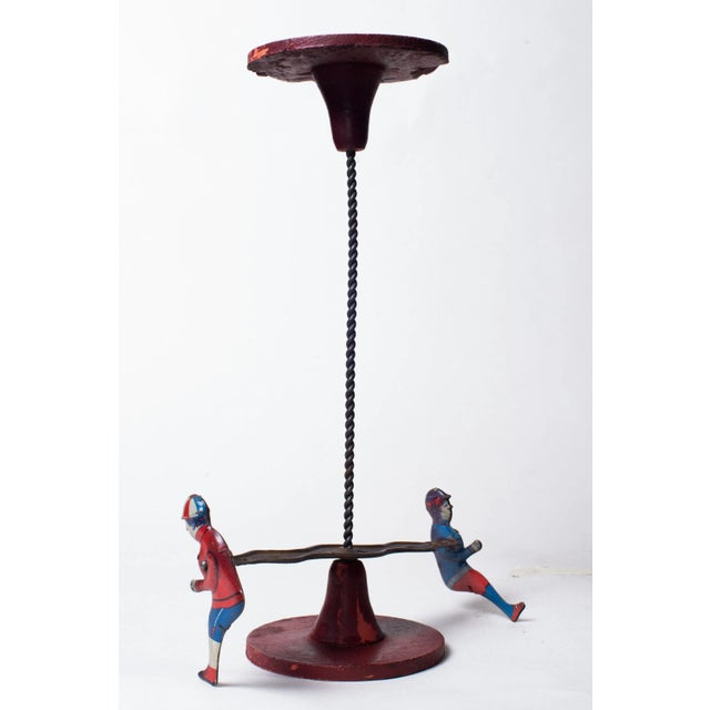 Early 20th Century Antique Early 20th Century Tin Lithograph Spinning Toy For Sale - Image 5 of 5