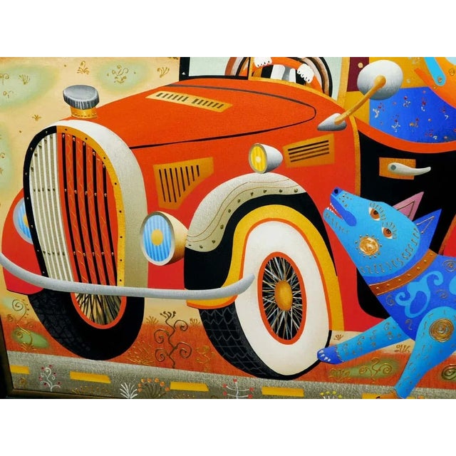 Anton Arkhipov "For the Road" Hand Signed Painting on Canvas With Custom Framed H.Signed For Sale - Image 4 of 9
