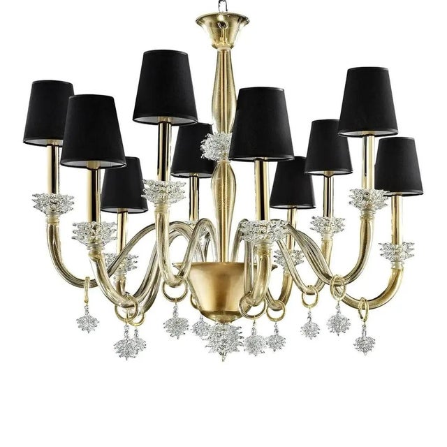 Venetian Rostrato Murano Glass Chandelier by Simoeng for Simoeng For Sale - Image 4 of 8