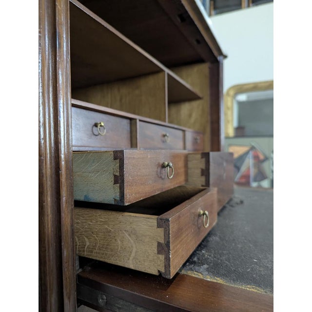 Brown Guillotine-Fronted Secretary by F. Trapet, Early 19th Century For Sale - Image 8 of 12