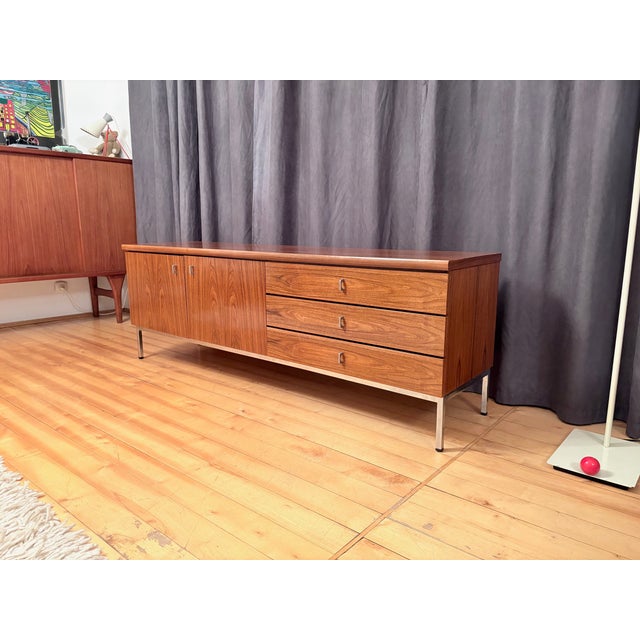 Mid-Century Modern Walnut Veneer Sideboard, Germany, 1970s For Sale - Image 3 of 15