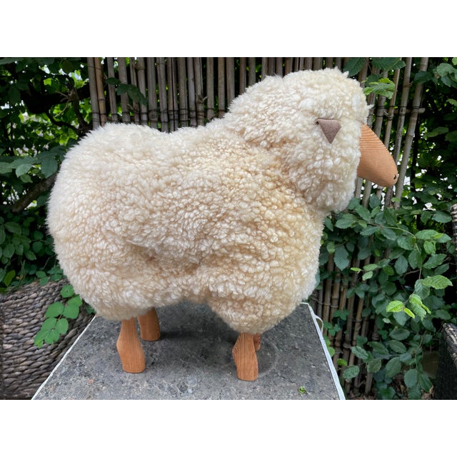 Brown Wool Lamb by Hanns Peter Krafft, Germany, 1970s For Sale - Image 8 of 14