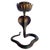 20th Century Hand Etched Persian Cobra Brass and Bronze Candle Holders, Pair For Sale - Image 4 of 12