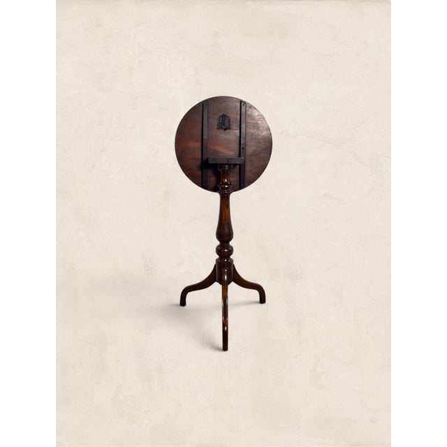 Wood Antique English Elm Tilt Topped Table For Sale - Image 7 of 10