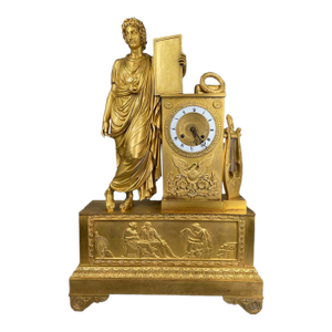 1810 French Empire Bronze Ormolu Mantel Clock 1pc