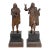 French "Moliere" and "Cornielle" Patinated Bronzes - Set of 2 For Sale
