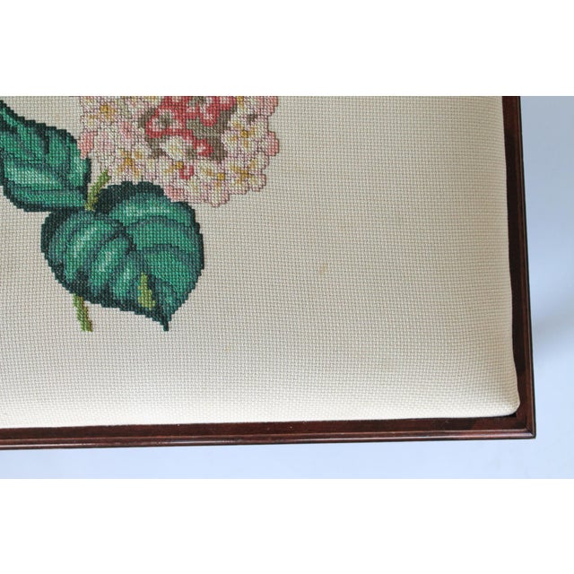 Vintage Bombay Company Floral Footstool For Sale - Image 9 of 10
