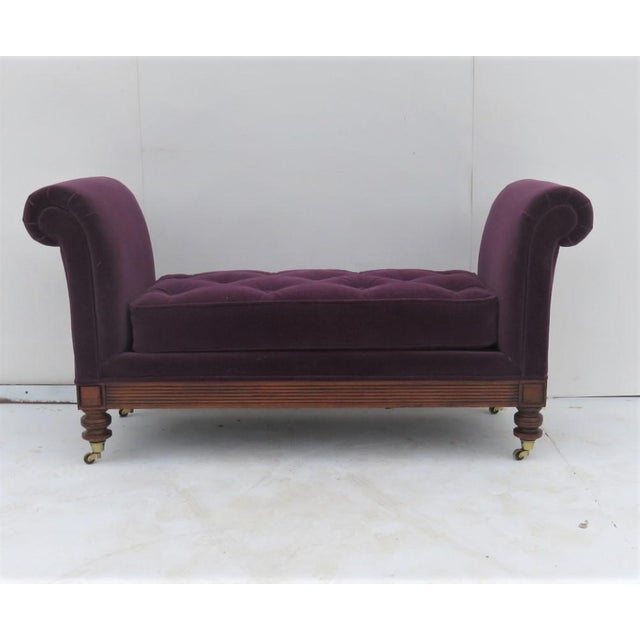 Purple Velvet Tufted Bench Chairish