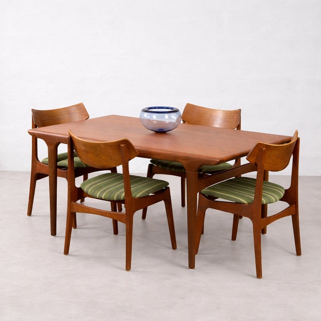 Teak Dining Table with Hidden Extension Leaf by Johannes Andersen for Uldum Møbelfabrik, Denmark, 1960s For Sale - Image 10 of 10