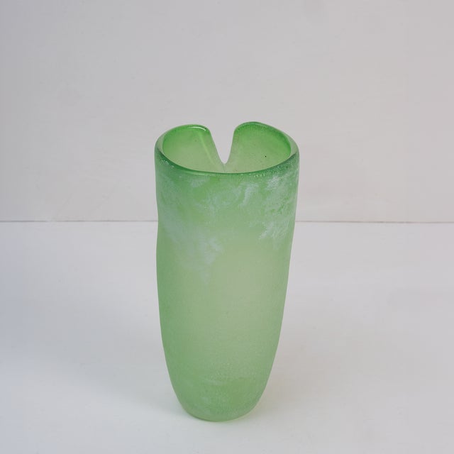 Lilypad Scavo Art Glass Vase For Sale - Image 4 of 8