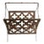 Mid Century Modern Quatrefoil Wood & Metal Magazine Rack For Sale