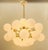 Italian 21st Century Ovale Natural Brass Matte White Murano Sputnik Chandelier by Fabio LTD For Sale - Image 3 of 7