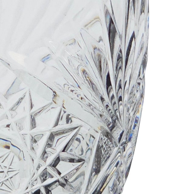 Kusak Cut Glass Works Chantilly Lace Crystal Water Goblets, Set of 4 6.5" For Sale - Image 9 of 11