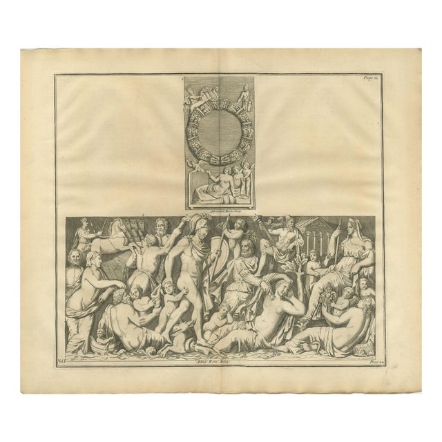 After Bernard de Montfaucon, Classical Relief Frieze, London, 1721, Engraving For Sale